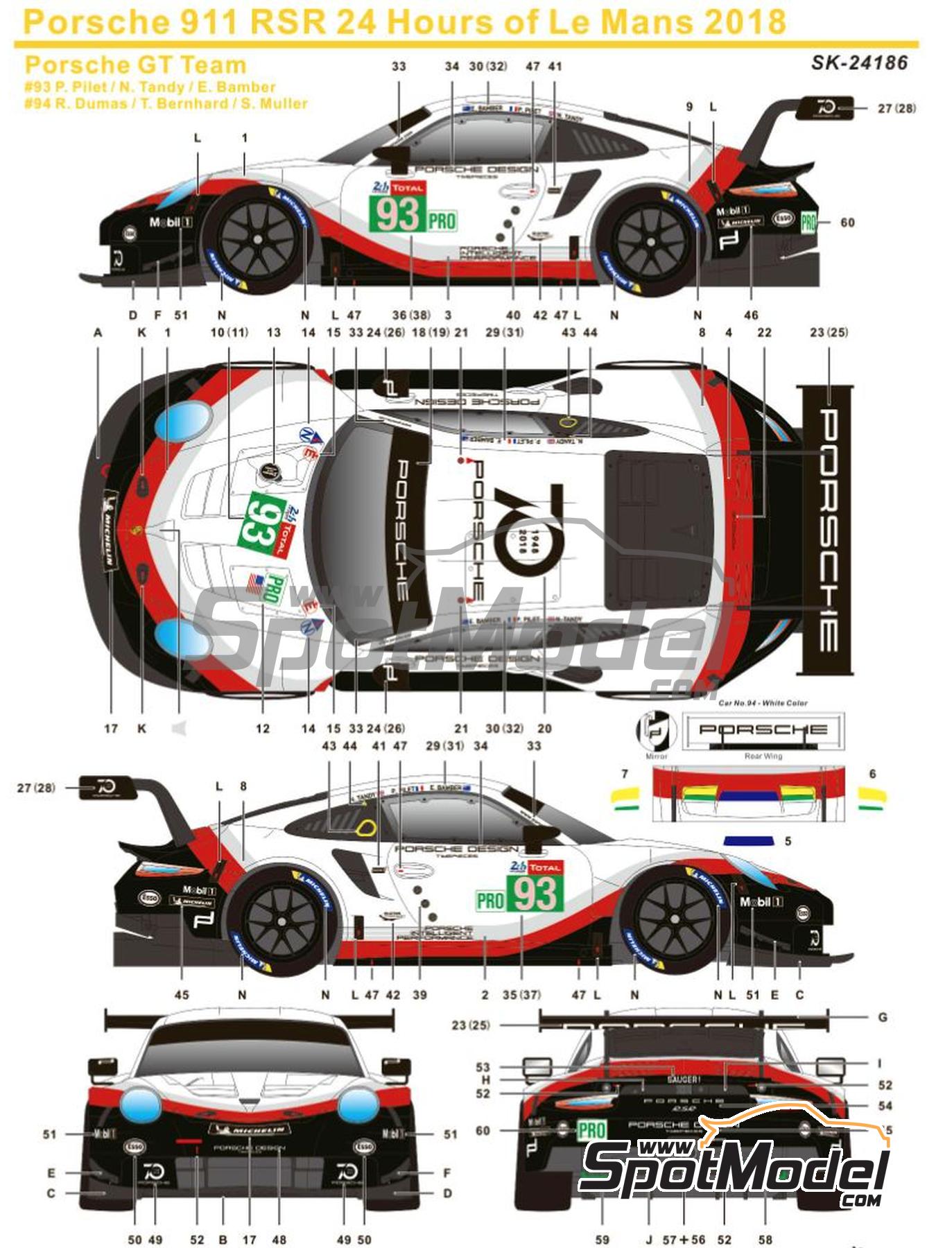 SK Decals SK24186: Marking / livery 1/24 scale - Porsche 911